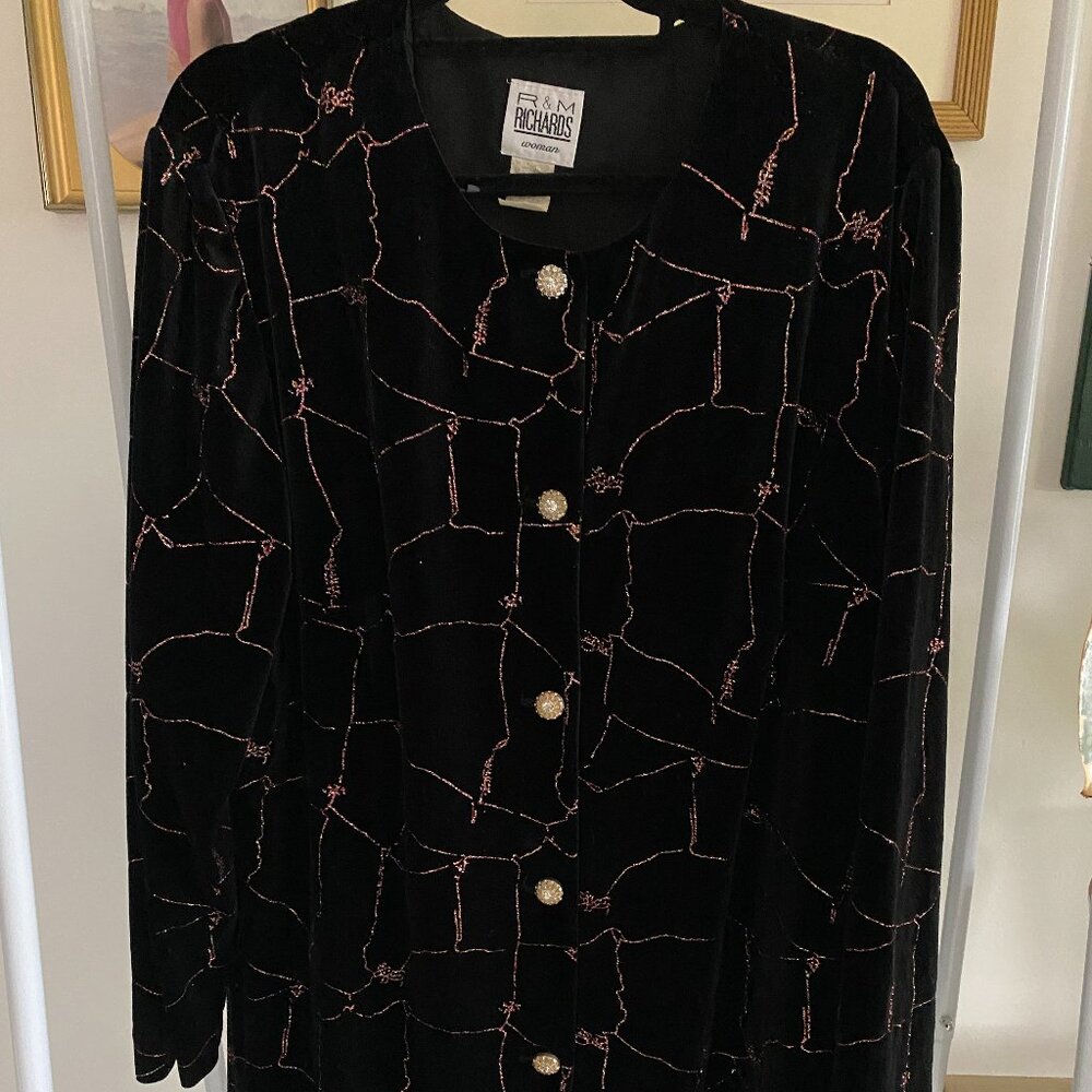 Eclectic Sparkly Party Grandmacore Button Up Cardigan 90s